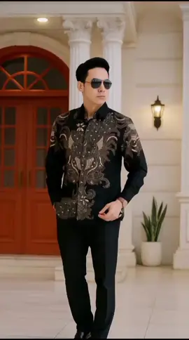 Baju Batik Pria Slimfit Motif Kencono hitam lengan panjang terbaru #BatikModern #FYPBatik #batikslimfit #batiksolo #bigsale #ootdbatik #