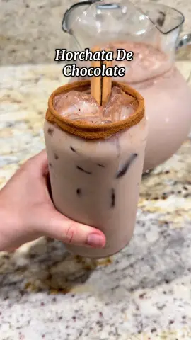 Horchata de chocolate #parati #aguasfrescas #mexicanfood #recetas #recetasfaciles 
