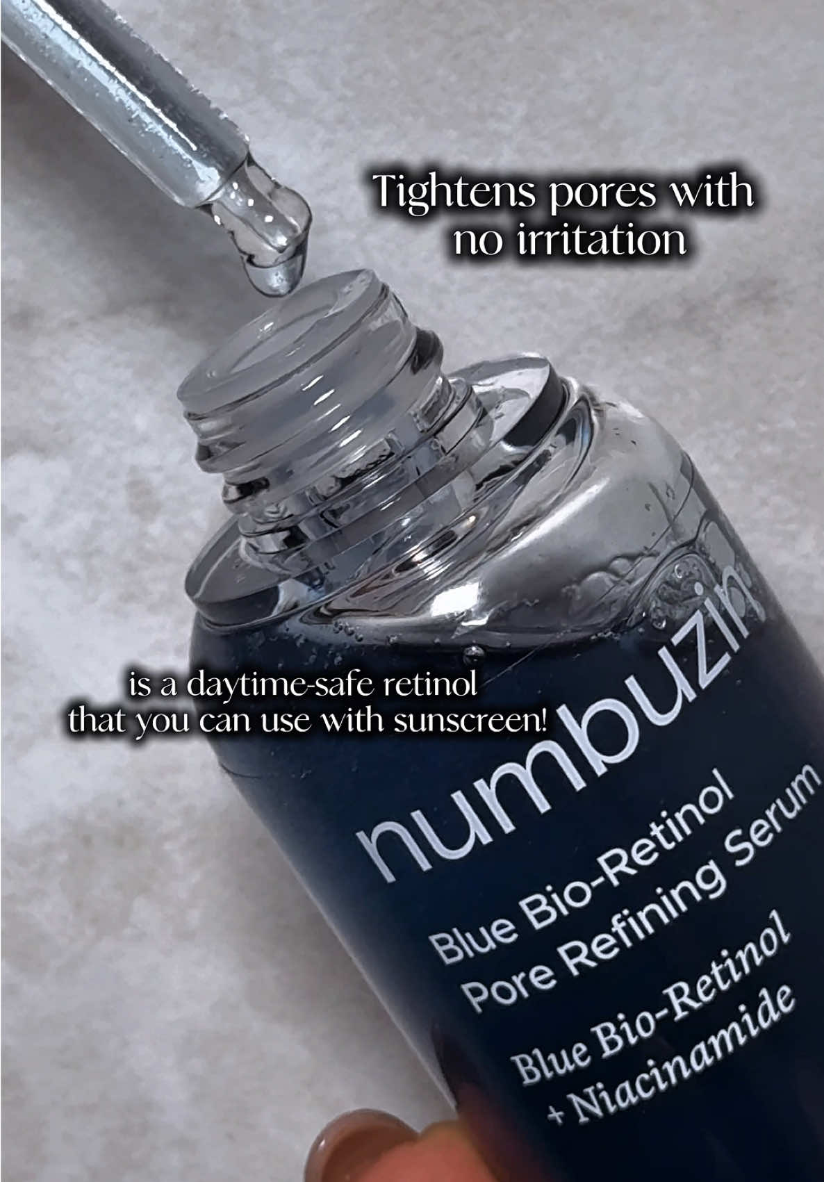Blue Bio-Retinol : Tightens pores with no irritation @numbuzin #numbuzin #blueretinolserum #retinol #poreserum #porecare #summerskincare #kbeauty #koreanskincare #skincareroutine