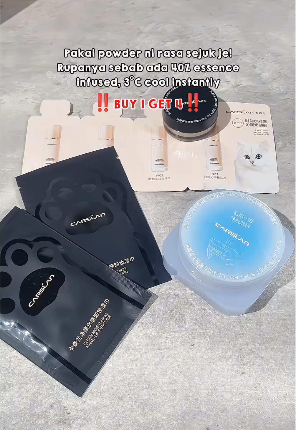 Baru launch dah ada promo??! 😮‍💨 #carslan #carslanmy #balckmagnetsoftfocus #loosepowder #loosepowdercarslan #carslanpowder 