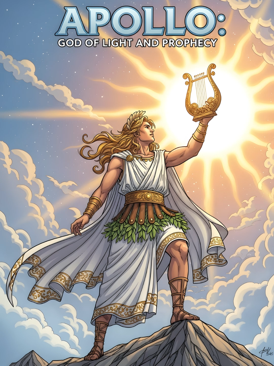 Apollo: The God Who Lit the World with Music and Fire Born of Zeus and destined for greatness, Apollo wasn't just the god of the sun he was a divine force of music, prophecy, and power. From slaying with arrows to guiding kings with riddles, discover the epic tale of the radiant god who balanced beauty with wrath. 🌞🎵 #mythology #greekmythology #myths 
