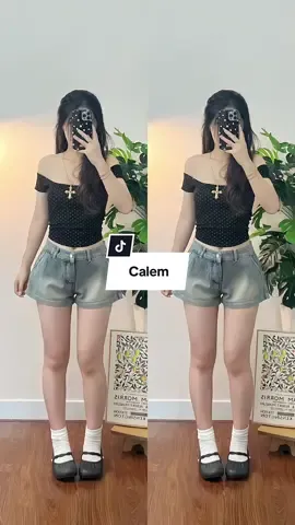 quần cạp trễ Calem #quanshortjean #review #calemclub #viral 