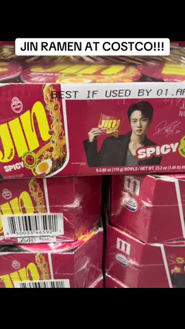 Jin ramen at Costco. And of course I bought one just because of Jin 😭💜#bts #btsarmy #bangtansonyeondan방탄소년단 #costco #jinramen #my7 #jinnie