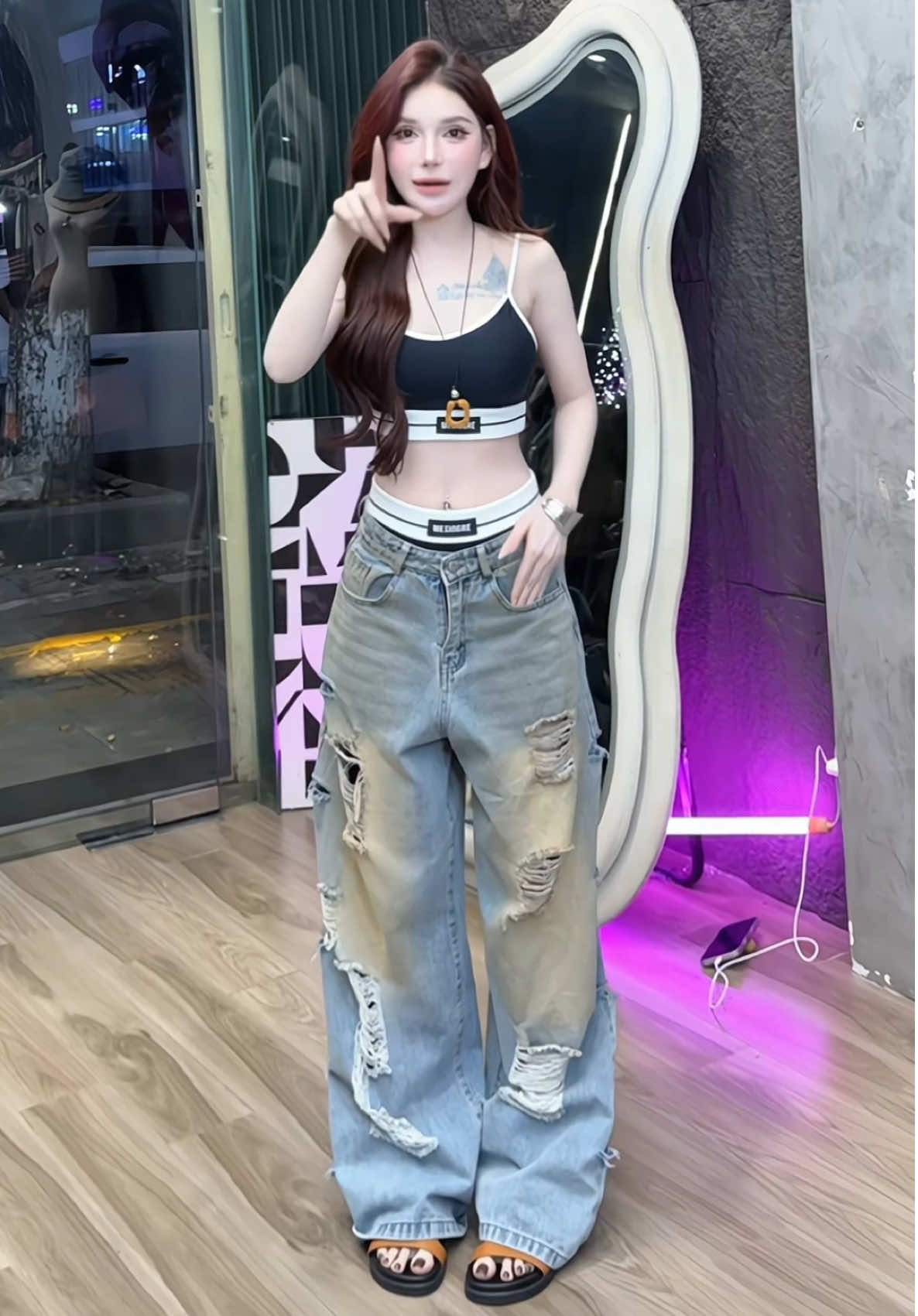 Quần form đỉnh lém #lenxuhuong #lethithanhtuy #viral #pônstore #hottrend #quanjean 