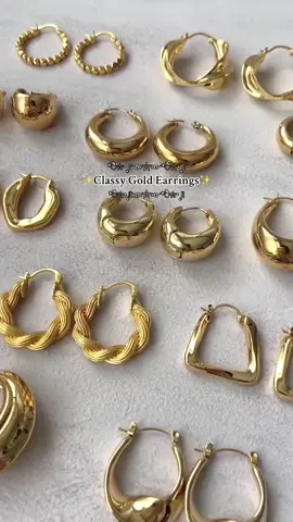 Classy earrings recommendations💖 #accessories #earrings #goldearrings #aesthetic #aestheticearrings #goldaccessories #classy #richvibes #fyp 