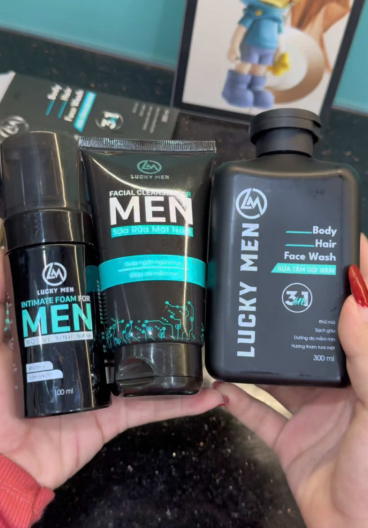 Combo 3 chai Dầu gội sữa rửa mặt vệ sinh nam cuốn hút dành cho nam của nhà Luckymen chỉ 207k miễn ship#emkieutaphoa #luckymen #daugoinam #botvesinhnam #suaruamatnam #botvesinhnamluckymen