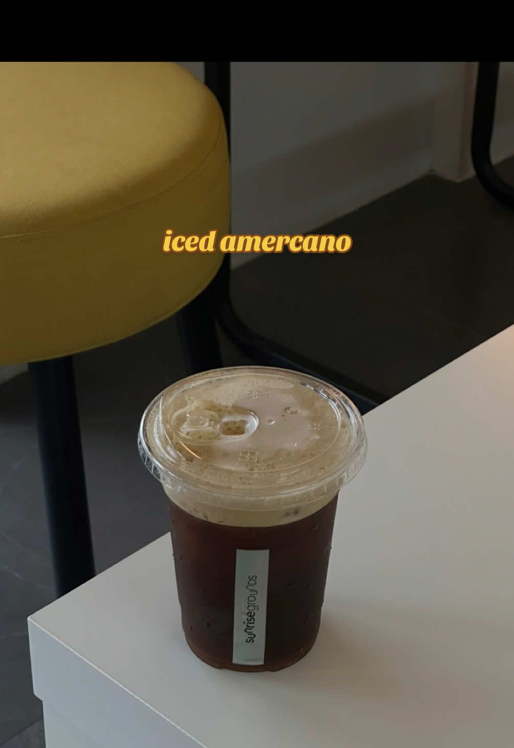 You can never go wrong with a cup of ice cold amerciano. 🤎 #icedamericano #blackcoffee #sunrisegroundscoffee #marikinacoffeeshop #workfriendlycafe 