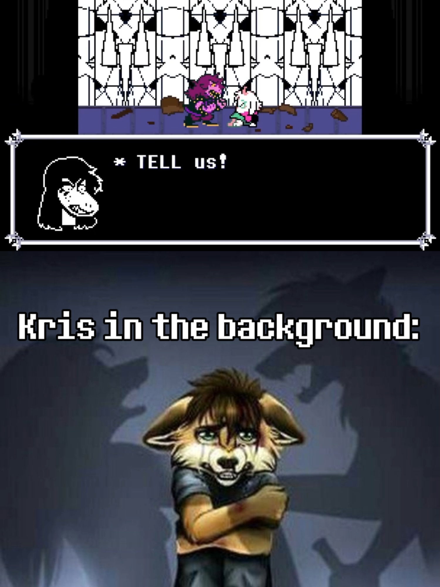 bro had flashbacks #deltarune #ralsei #ralseideltarune #susiedeltarune #krisdeltarune  #deltarunekris #deltarunememes #deltarunechapter4  #memes #wolf #fyp
