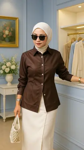 CLM Seka Shirt - Kemeja Beli lokal Fitted Wanita Katun | Atasan Wanita Lengan Panjang Fit Body#atasanwanita #fashionwanita #xyzbca #promomakangajian 