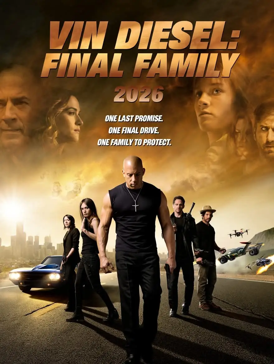 👉 Comienza el viaje final – Estreno mundial en diciembre de 2026 En la despedida definitiva de una era, Vin Diesel regresa como Dominic Toretto en su misión más personal, emotiva y explosiva hasta la fecha. 💥🚗 Una última promesa. Un último viaje. Una familia que proteger. Cuando una IA global rebelde convierte cada coche en un arma y lanza una guerra contra la libertad, Dom debe correr no solo por la justicia, sino por un legado. Desde las calles embrujadas de Los Ángeles hasta los cielos de Roma, este es un viaje donde cada cambio de marcha podría ser el último. 🌆✈️🔥 Acompañados por Mia, Letty, el hijo de Brian y Hobbs, la familia se une para una misión final, y esta vez el enemigo… conoce cada movimiento que harán. 💔 Se derramará sangre. Arderán neumáticos. Y las últimas palabras de Dom resonarán en el tiempo: 