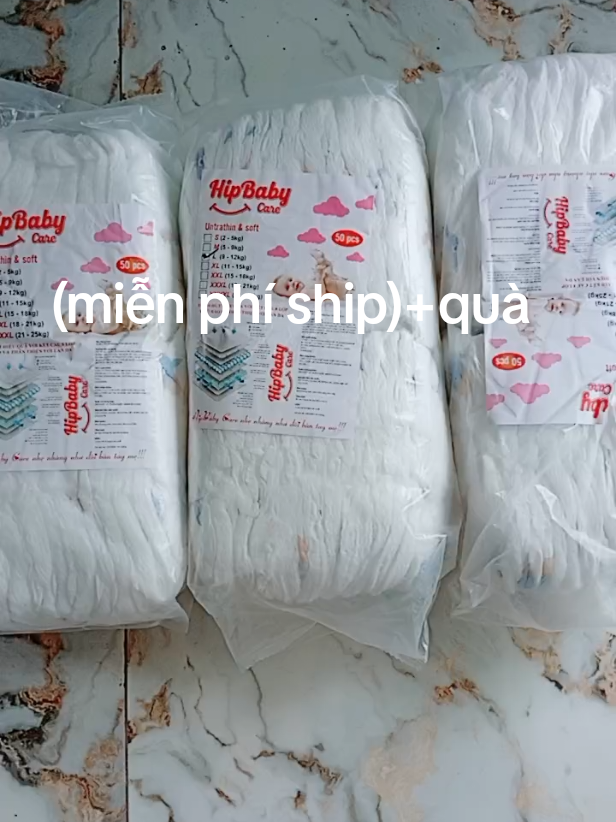 combo 3bịch hipbaby 150 miếng bỉm tã đủ size S/M/Là/2XL/3XL cho các mẹ lựa chọn cho bé yêu nhà mình nhé. #xuhuongtiktok  #mebimxaykenh #xh 