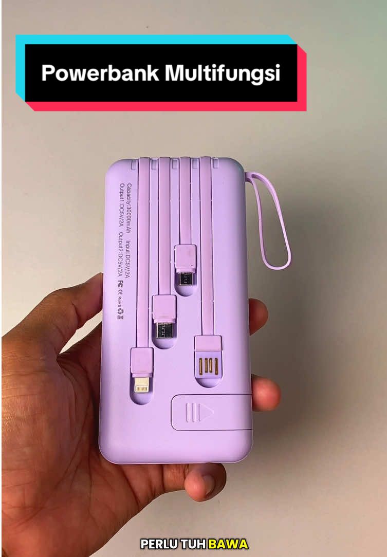 Powerbank 30.000mah Cantik Mini Multifungsi 4in1 Sudah Ada 4 Kabel Charger Harga Murah #powerbank #powerbankmini #powerbankmurah #powerbankcharger #powerbank4in1 #powerbankiphone #powerbankandroid #powerbank30000mah 