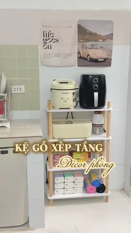 Kệ gỗ decor phòng giúp góc bếp của mình xinh hơn ✨ #kededo #kededodanang #kego #kegodecor #review #decor #decorbep #decornhacua #homedecor #xuhuongtiktok 