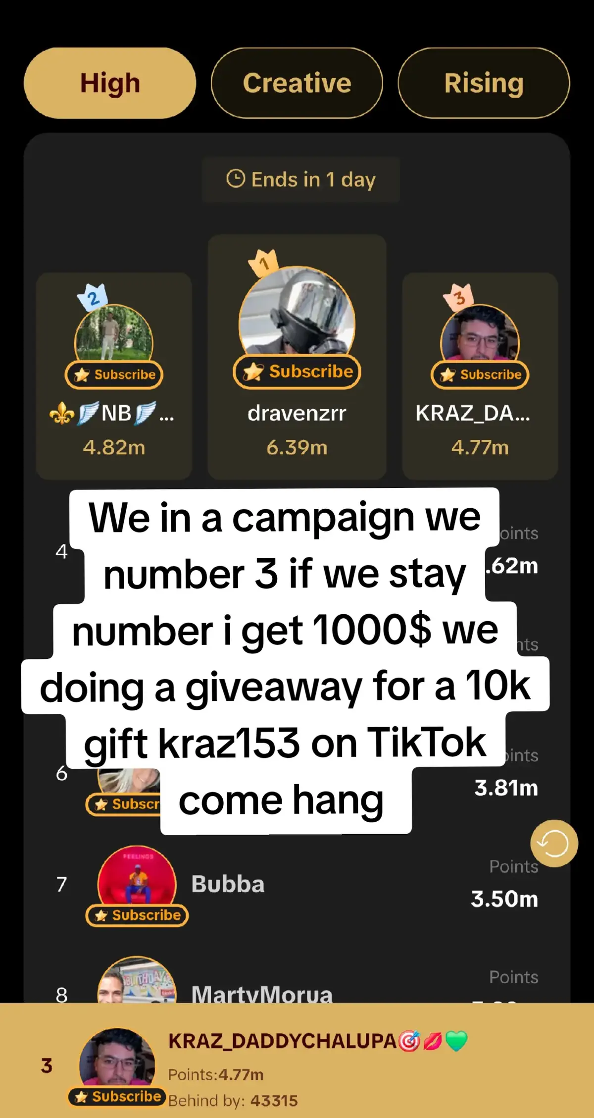 anyone want to win a 10k gift every 1k is a entrie #fyp #fypシ #win #numer3 #3 #win #goodmorning #rematch #fypシ゚viral #wins 