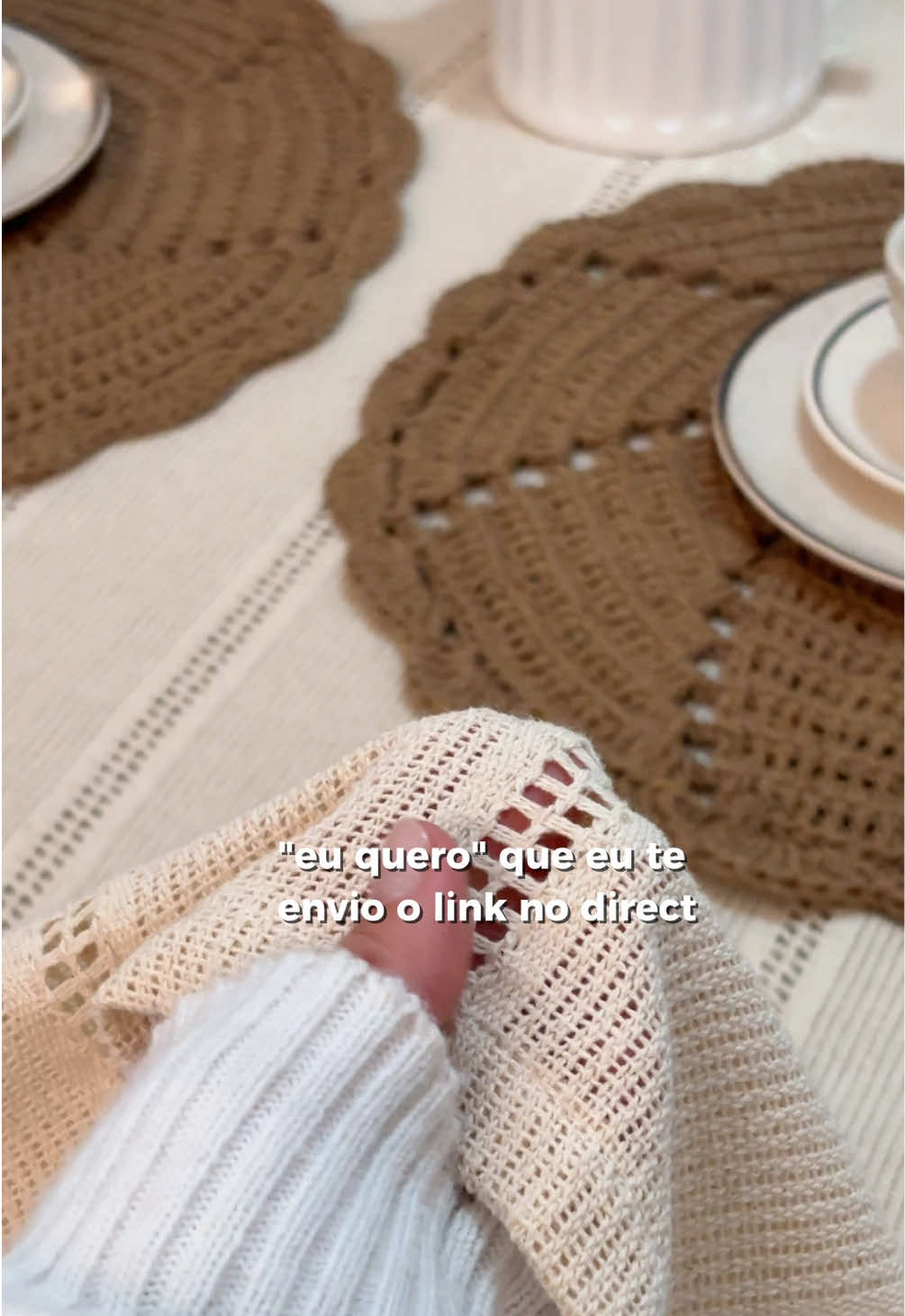 Encontrei a toalha de mesa mais linda da Shopee! 💙 Para deixar sua cozinha mais linda e aconchegante, comenta 