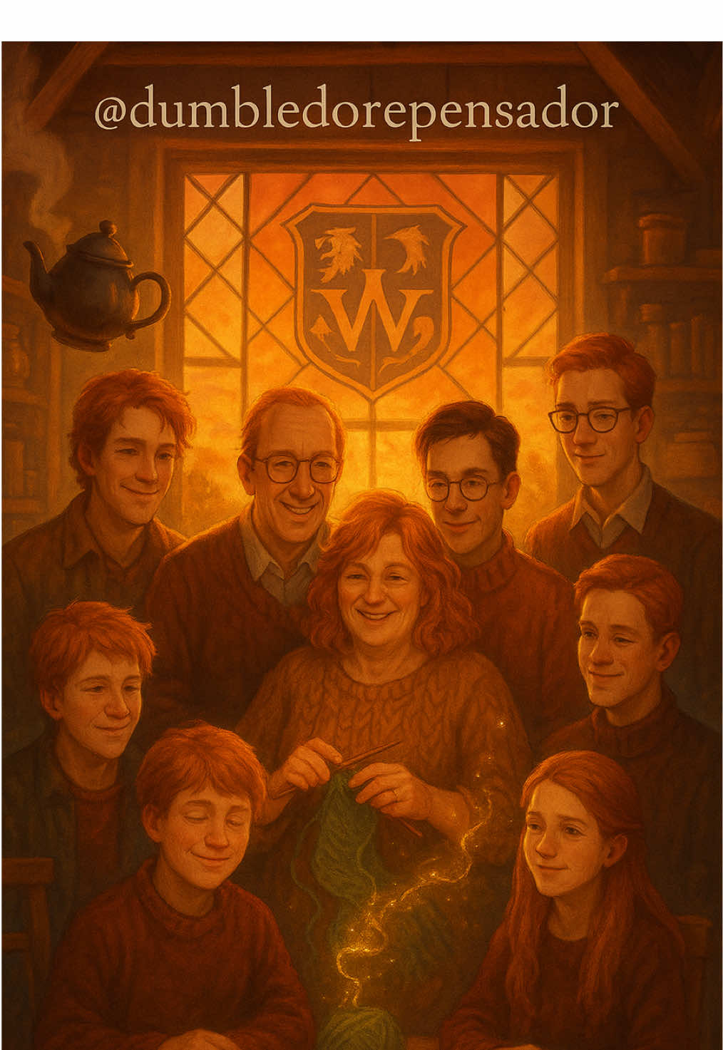 Família Weasley: UMA FAMÍLIA QUE ENSINOU O QUE É AMAR Em um mundo de guerra, medo e perdas… os Weasley foram abrigo, sorriso e esperança.✨#weasleytwins #harrypotter #potterhead #pottery #CapCut 
