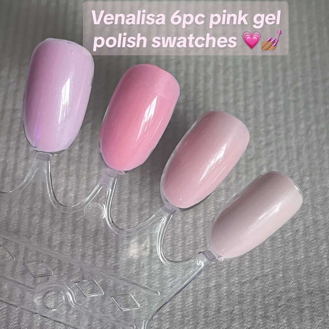 My new cool-tone pinks 💗💅🏽 Which one’s your fave? #403 is mine 👀✨ #nailswatch #pinknails #gelpolish #gelpolishsets #smallcreator #venalisanails #nailtok