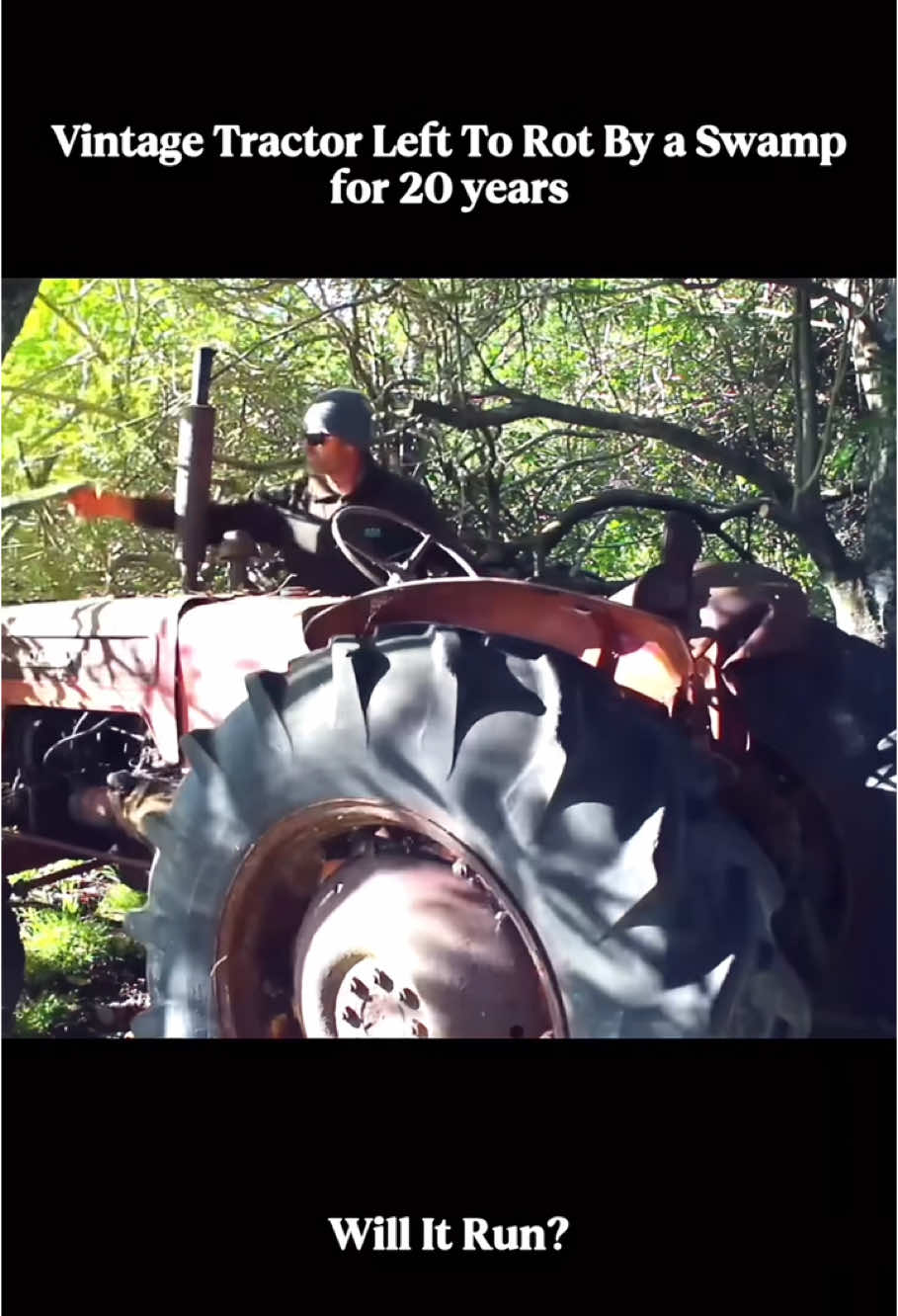 Will It Run Vintage Sitting 20 years in the forest?#willitrun #engine #old #recovery #repair #tractor #truck #restoration #car #deisel #tiktok #fyp 