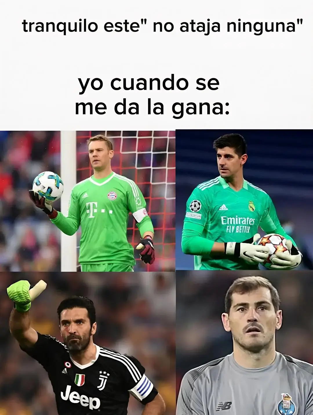 #never #casillas #buffon #courtois #porteros 