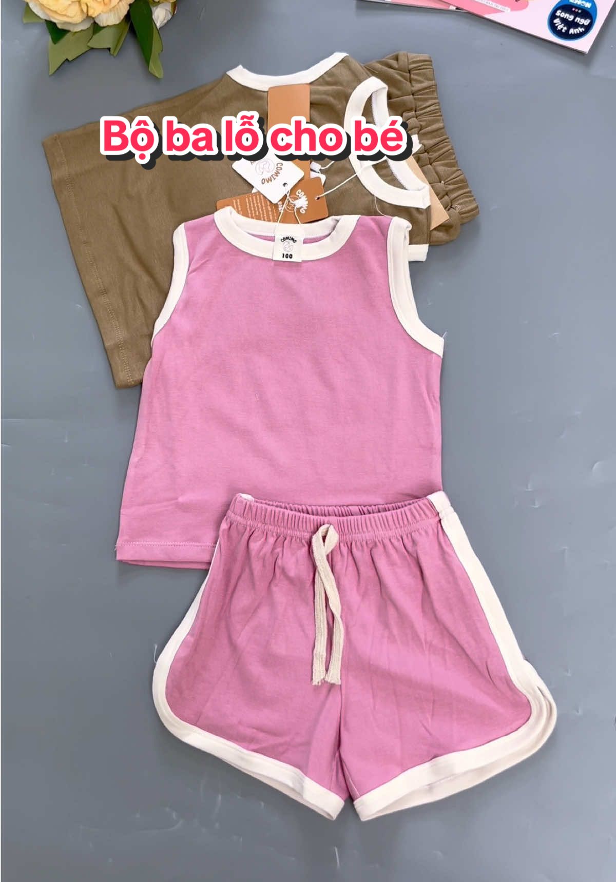 Bộ ba lỗ viền lai cho bé xinh lắm nè #xuhuong #bobalochobe #dotreem #dobochobe 
