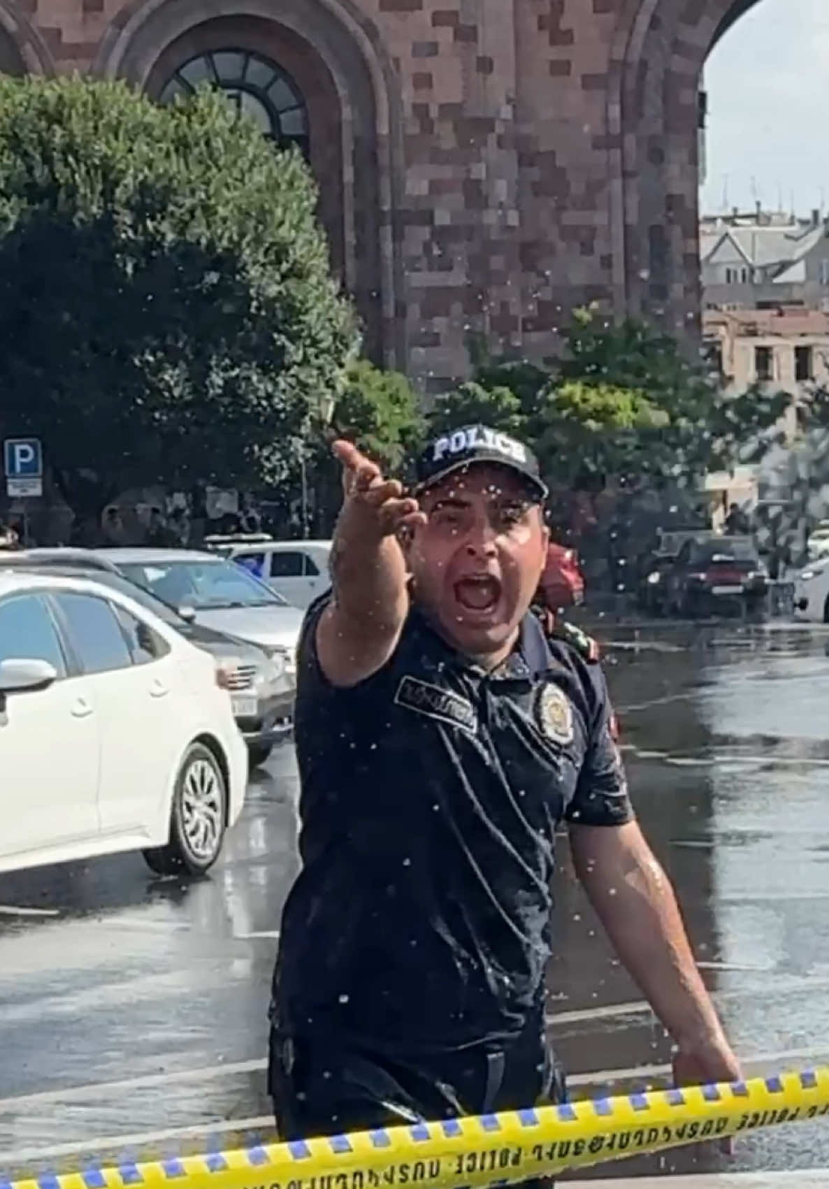 Armenian Police Tried to Stay Dry… We Said Nope! 💦🚓 (Don’t Worry, It’s Tradition!) No officers were harmed in the making of this splash 😄💧 It’s Vardavar — Armenia’s most joyful water festival — where everyone gets soaked, even the police! This isn’t mischief, it’s love, laughter, and centuries-old tradition 🇦🇲❤️💦 Thank you to the awesome Armenian police for playing along and smiling through the splash! 🙌 #V#VardavarA#ArmeniaW#WaterFightP#PoliceFunYerevanVibes 