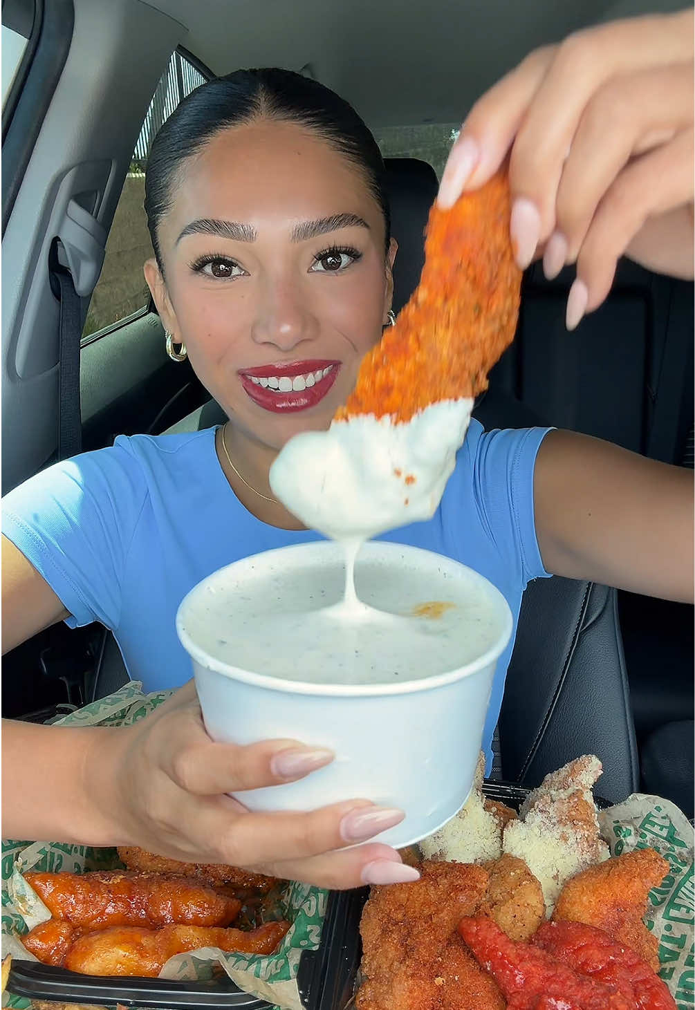 @Wingstop Trademarking National Chicken Tender Day is so iconic!❤️😎 I LOVE IT!!#wingstoppartner#wingstop#wingstoptenders#tenders#crunchy#crunchyasmr#wingstopranch#mukbangeatingshow#mukbang  