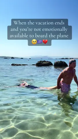 When you pretend you’re a Grecian mermaid and your man has to drag you back to real life 🧜‍♀️✈️ Leaving the island like… “I’m not ready to re-enter society.” #IslandVibes #CreteGreece #EndOfVacation #MermaidMood #TravelLove  @Pamela Santangelo 