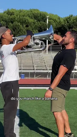 Do you march like a banana?🍌❌ . Banana back happens when you stick your butt out and point your chest up to portray strong posture.🍑 . In reality, this posture commonly triggers pain and discomfort in the lower back.😥 . To fix this, practice spilling your “bowl” at the pelvis forward, backwards, then find a neutral position for your spine to stack on.✅🥣 . Maintaining this will require core stability, which can be trained with an exercise like bird dog, or dead bugs.💪 . Banana back is one of my marching icks. (Drumline neck is a close second)🥈 . What’s your marching ick? 🤔✍🏻👇 . #marchingband #bandsofamerica #drumcorps #dci
