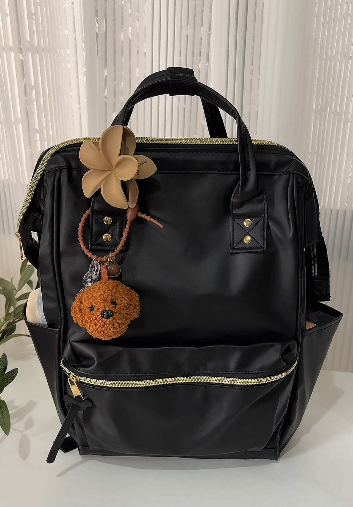 large capacity leather backpack 💫🖤 #backpack #schoolbagpack #bagpackforwomen #leatherbackpack #unibag 
