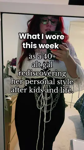 This journey has been so much fun. Long may it continue. Here's this week's outfit explorations 😁 #over40alternative #altfashion #alternativefashion #womenover40 #whatiworethisweek 