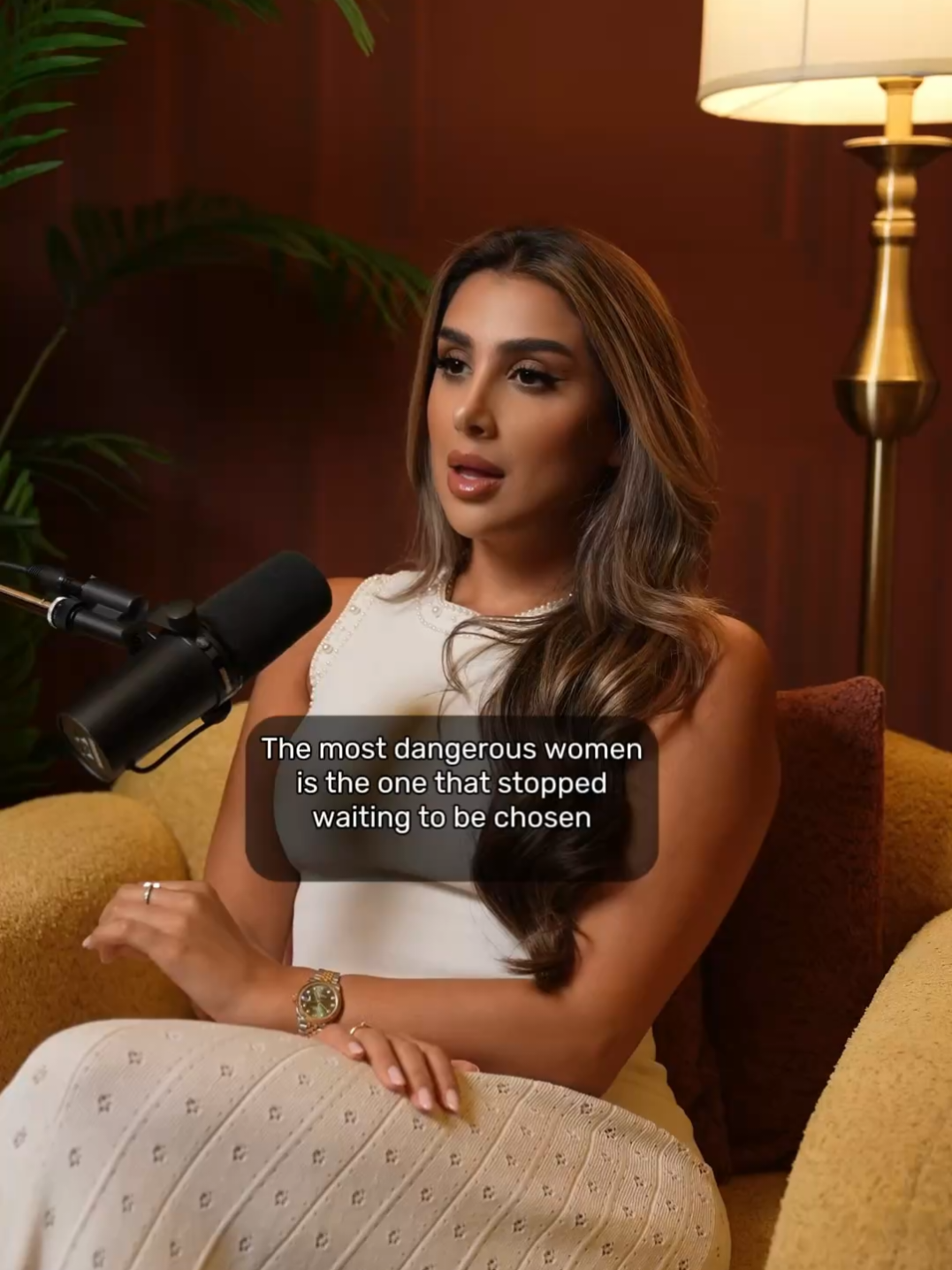 She stopped waiting, She started building.  Now she chooses herself  every time. #fyp #pourtoii #podcast  #podcastclips   #honiakader 