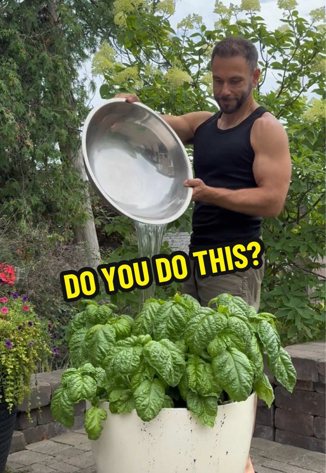 Make it make sense. 😂💦 I know it’s not only Italians with the water. Who else does this? #italian #water #garden #funny #Summer #humor #fyp 