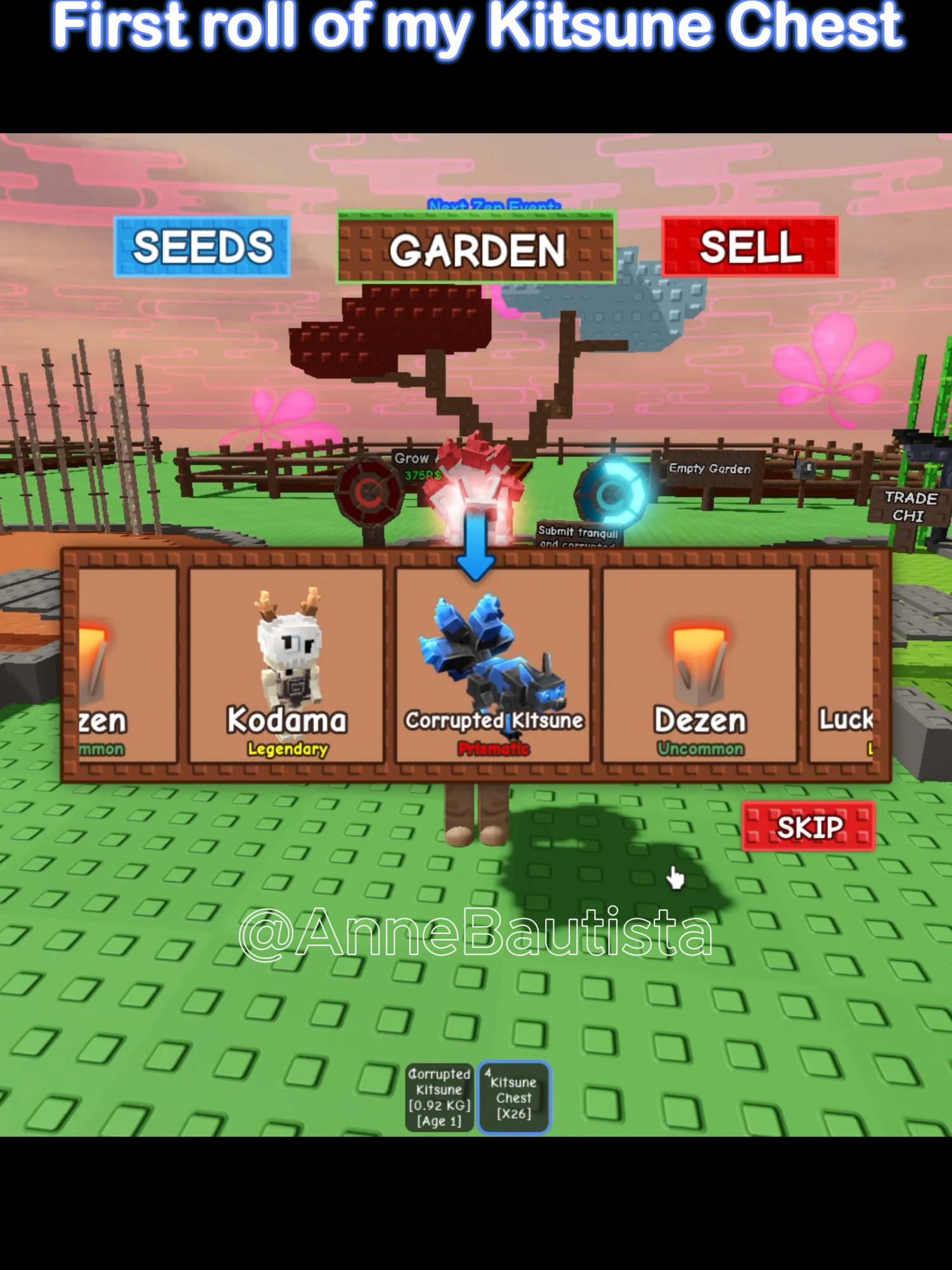 Sharing this luck to everyone!🍀 Corrupted Kitsune💙#growagarden #corruptedkitsune #kitsunechest #roblox #gag #zeneventgrowagarden