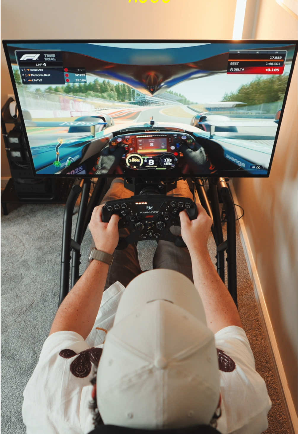 You can stop asking for a setup tour now 👀  Here’s everything I’ve used to create my current F1 sim rig: Chassis: @Fanatec Clubsport Cockpit Formula (not currently available for purchase) Wheelbase: Fanatec Clubsport Racing Wheel F1  Pedals: Fanatec CSL Elite V2 Monitor: @ASUS PG32UCDM  PC: way too many parts to list but it has a 4080 Super lol