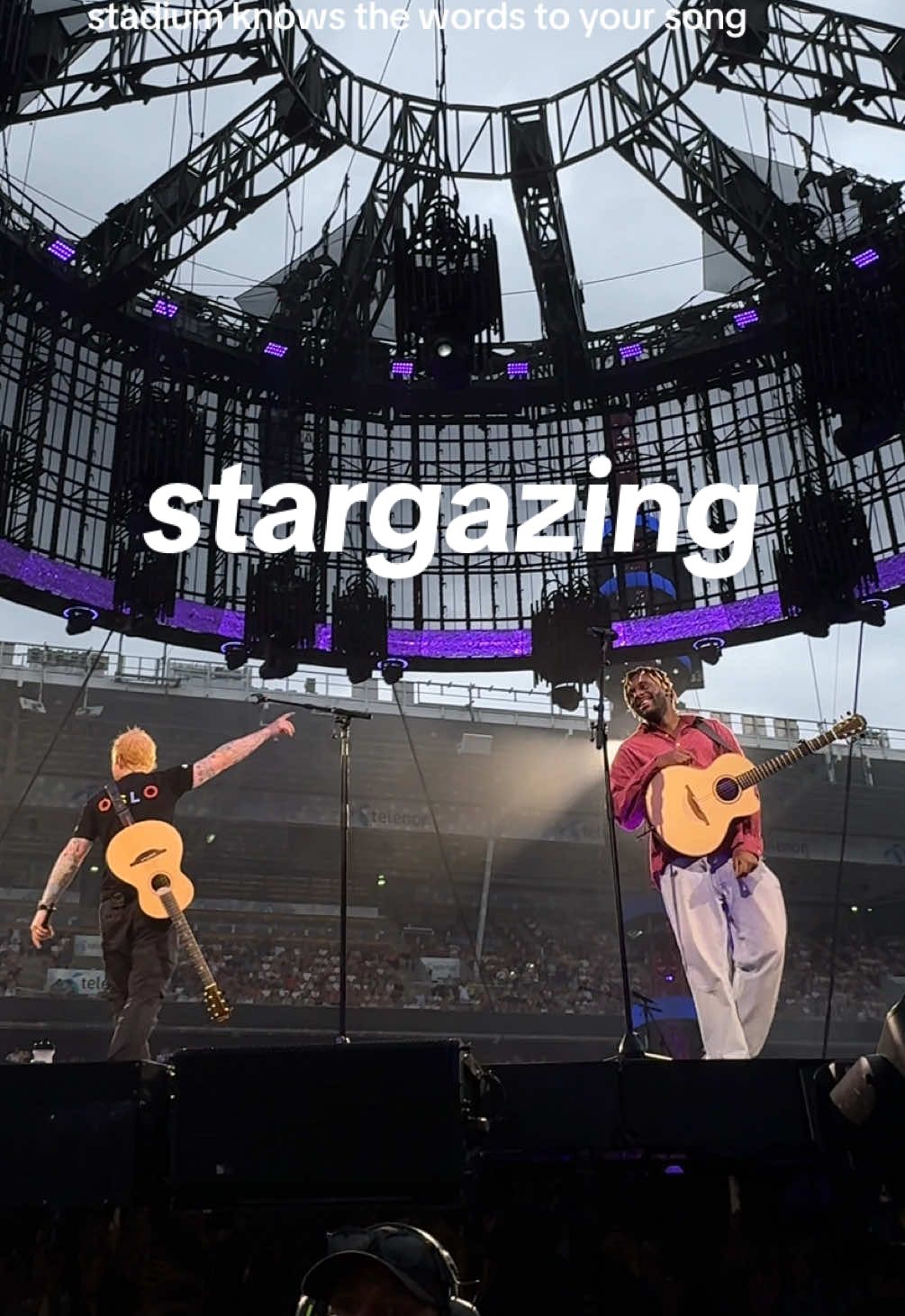 norway definitely knew the words to this one @Myles Smith @Ed Sheeran #stargazing #milessmith #edsheeran #mathematicstour #norwaycup #concert 