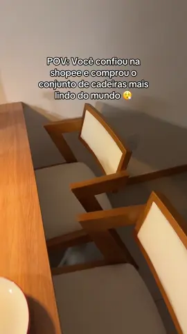Tô APAIXONADA!! Linda demais 🥰🥰 #casa #saladejantar #enxoval #casanova #aconchego #Decoração #cadeiras #comprasonline  Conjuntos de cadeiras madeira e linho da shopee 