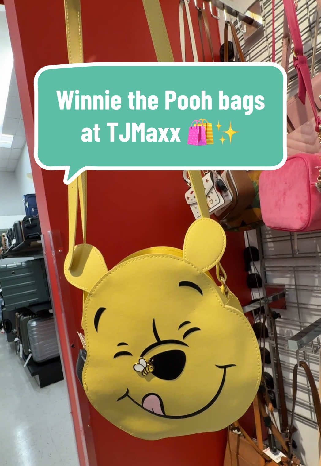 Some cute Disney Winnie the Pooh bags at @TJ Maxx! Would you rock these at the Parks? 🏰🛍️✨ #tjmaxx #tjmaxxfinds #tjmaxxdisney #winniethepooh #pooh #poohbear #disney #disneybag #disneyfashion 