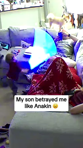 From his point of view, his dad is evil 😩 #afv #starwars #funny