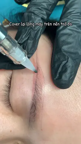 Các bác vào học cách phun lông mày trên nền trổ đỏ với em! #phunxamthammy #xuhuong #mucht #fyp #longmay 