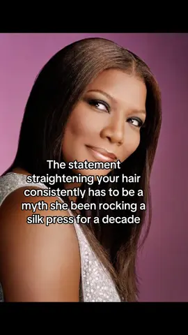 Has to be propaganda like her hair been silky, straight and healthy for years she needs to drop that routine. Still is currently #viralvideo #trending #fypシ #queenlatifah #xyzbca #fyppppppppppppppppppppppp #unpopularopinion #hair #healthyhair #straightner #silkpress #black #latifah #pretty #beautiful #xyzbca #xybca 
