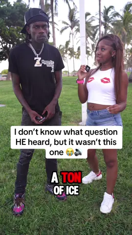 I don’t know what question HE heard, but it wasn’t this one 😭🔊 #publicinterview #brainteasers #blowthisupforme #lifewnini #viralvideo 