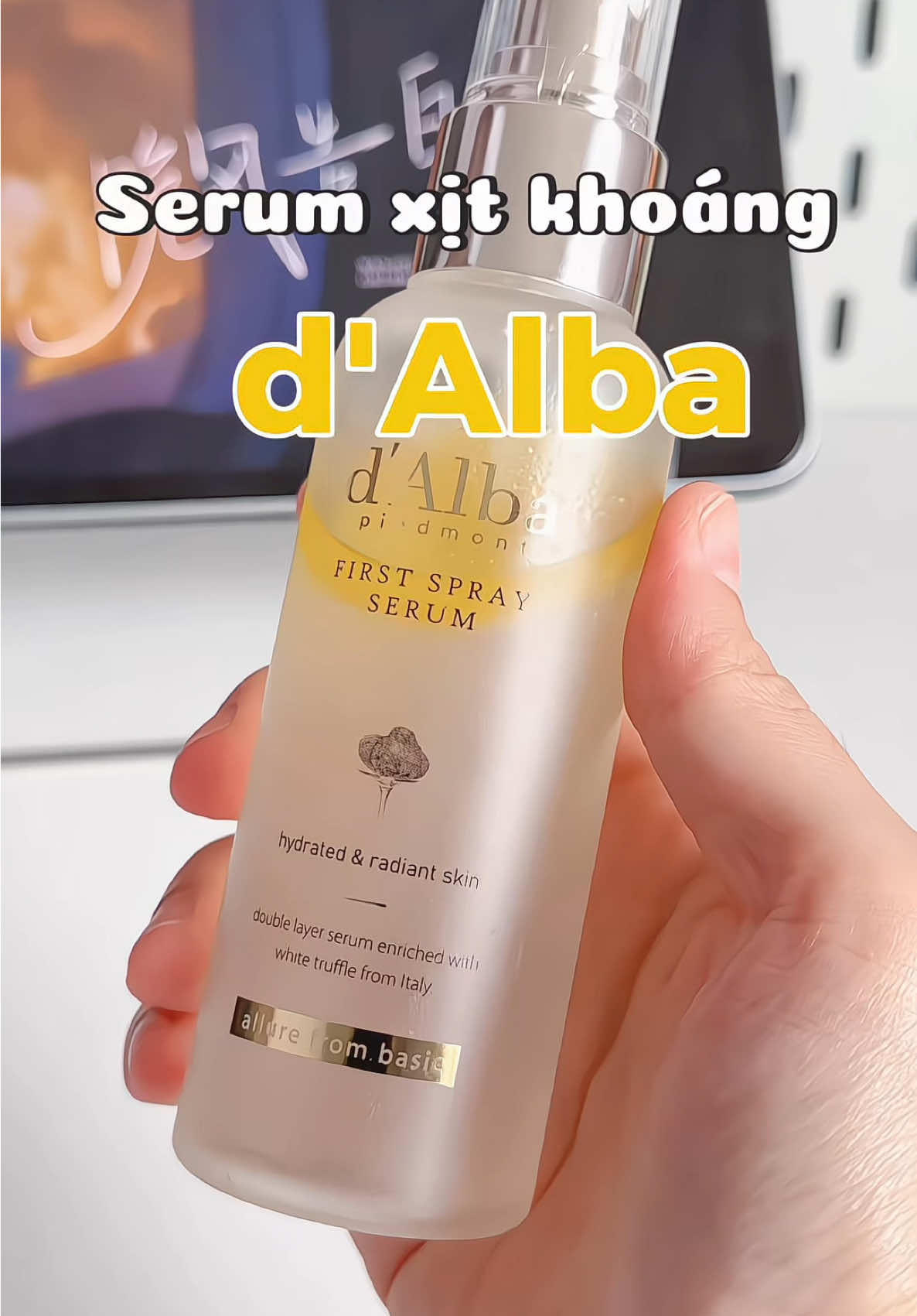 Xịt phát là da căng bóng mềm ẩm thích lắm luônnnn #dalba #xitkhoangdalba #serum #skincare #xuhuong #viral #fyp #chinriviu 