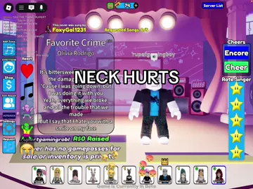 I think his neck hurts #fyp #roblox #singit