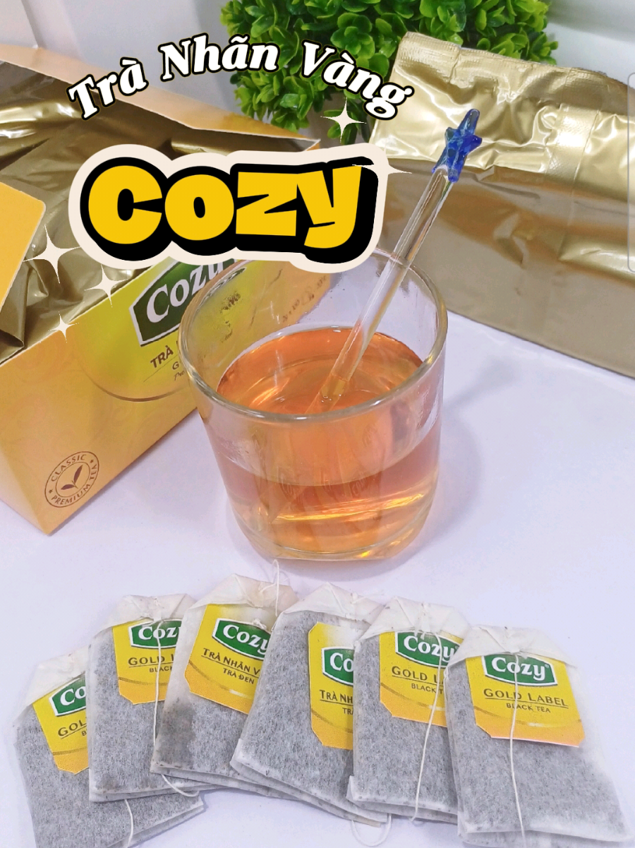 Trà đen nhãn vàng Cozy, giải nhiệt, thanh mát, nhẹ nhàng #cozy #tranhanvangcozy #tratuiloc  #xuhuong #foryou #fyp #unboxing 