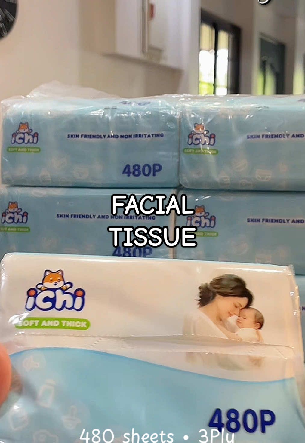 Facial tissue na hindi masakit sa mukha pag pinahid. 🥰 #tissue #facialtissue #ichifacialtissue #ichitissue480sheet8pack 