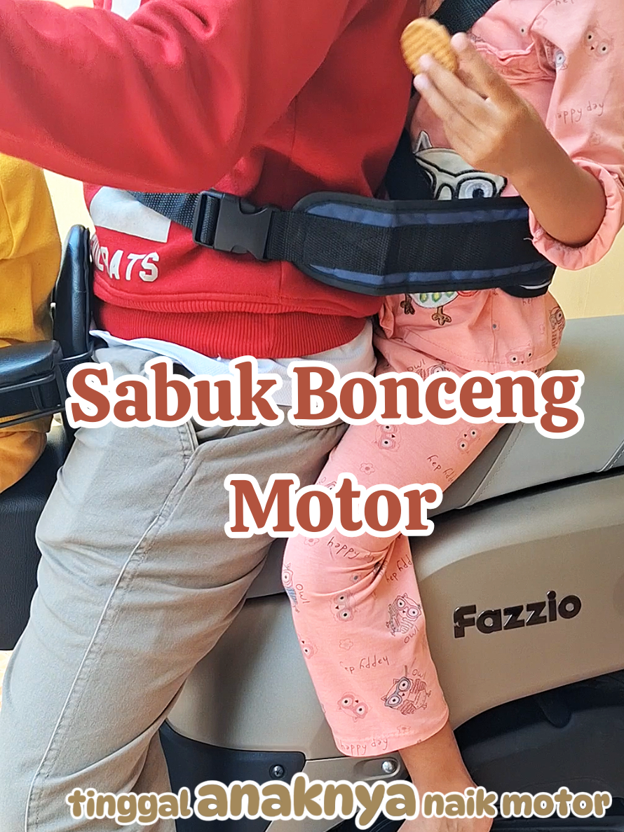 sabuk bonceng motor biar anak safety di jalan walaupun ngantuk atau ketiduran #sabukboncenganak #sabukboncengmotor #sabukboncengkarakter #sabukpengamananaknaikmotor 