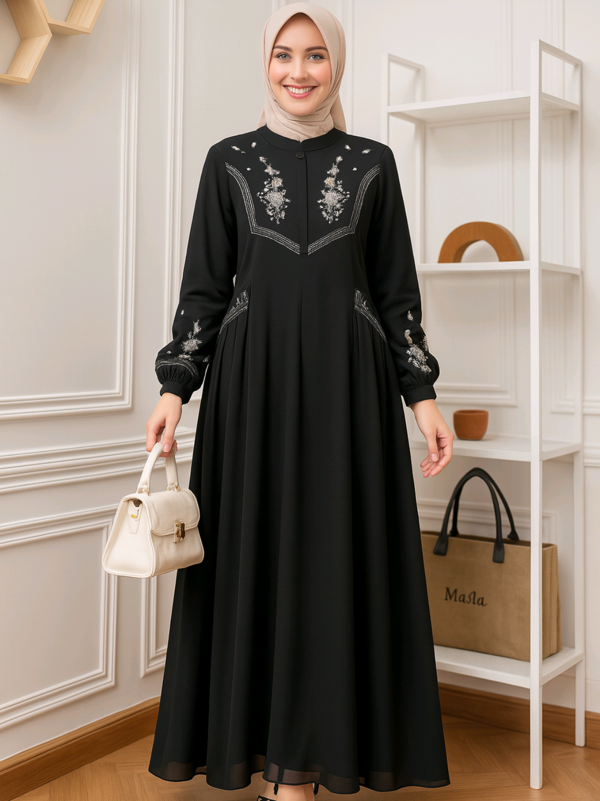 BORDIR LEONI NADA DRESS MAXY CRINGKLE AIRFLOW #fyp #fypage #dresscrinkle #dress #dressmaxi 