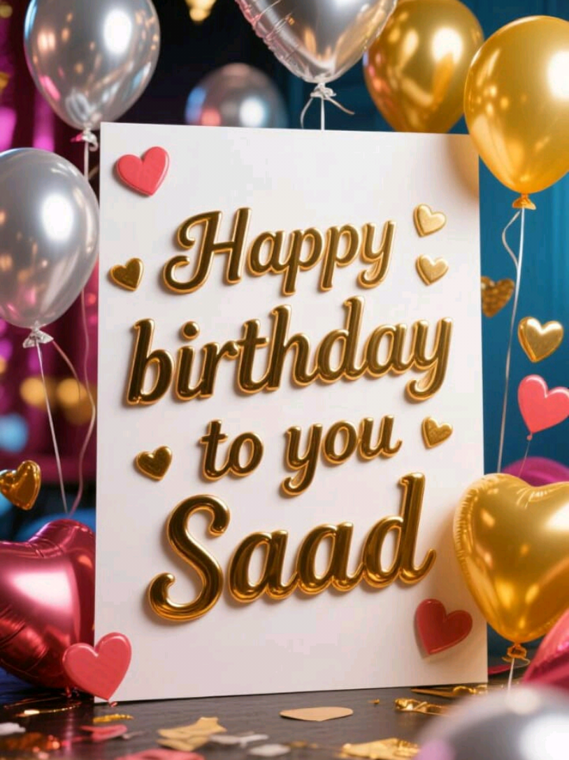 Happy birthday to you Saad #Happy #everyone #birthday #saad #foryou #birthday #namingbirthday 