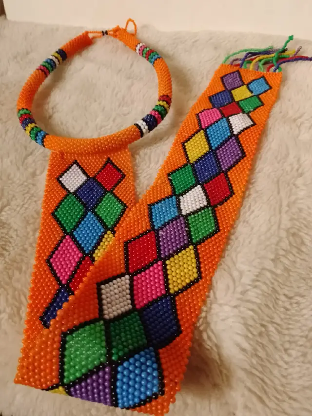 Spice up your style with our fiery and vibrant orange beaded neckpiece.I mean orange is mostly underrated but, it's fire 🔥. ✓069 282 6250 to place an Order. #colourfulbeads #beads #southafricatiktok🇿🇦 #mzansitiktok #Orange #fypppppppppppppp 