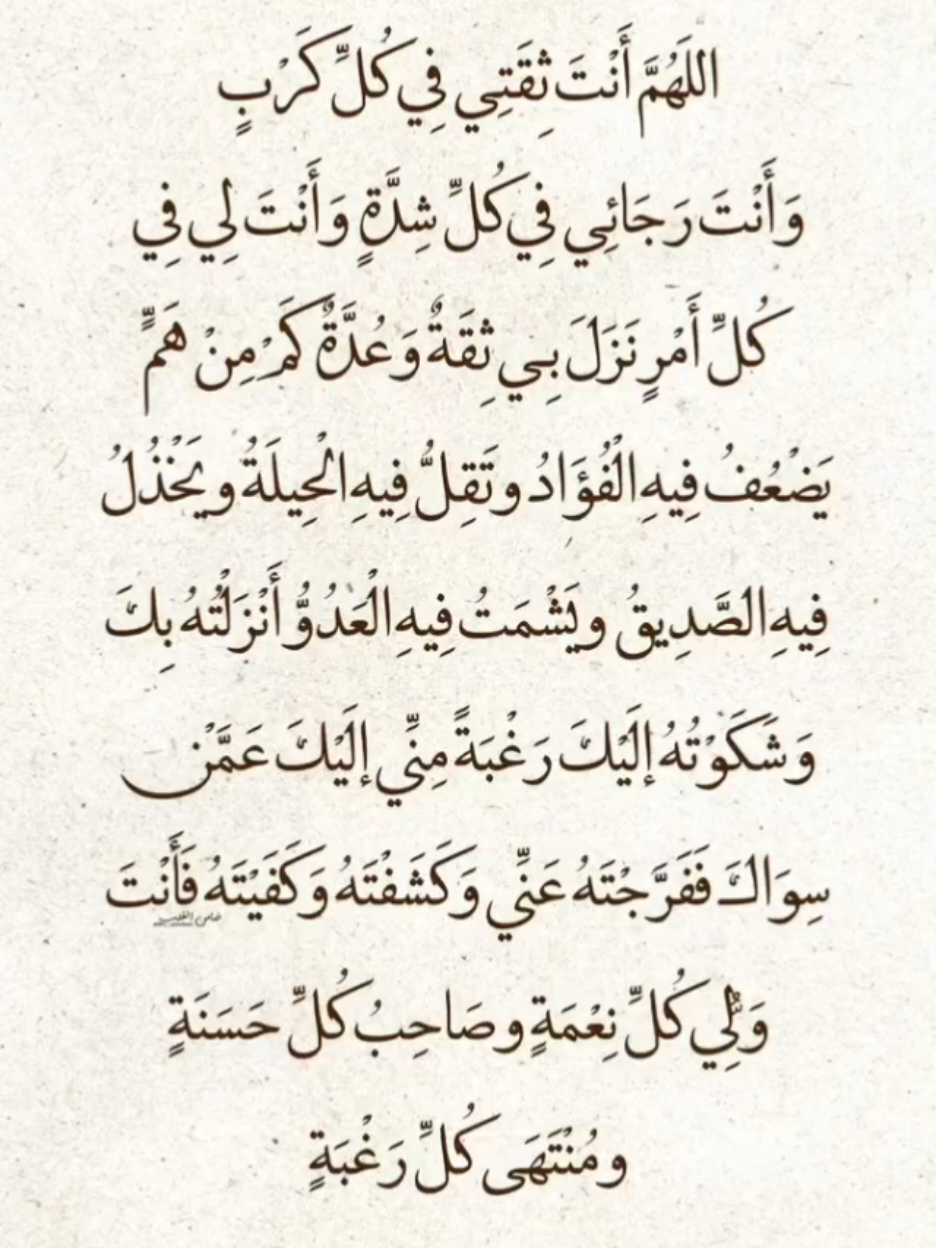 #دعاء الامام الحسين عليه السلام #اللهم انت ثقتي في كل كرب #السلام عليك ياابا عبد الله الحسين #🤍❤️‍🩹❤️‍🩹🥹 